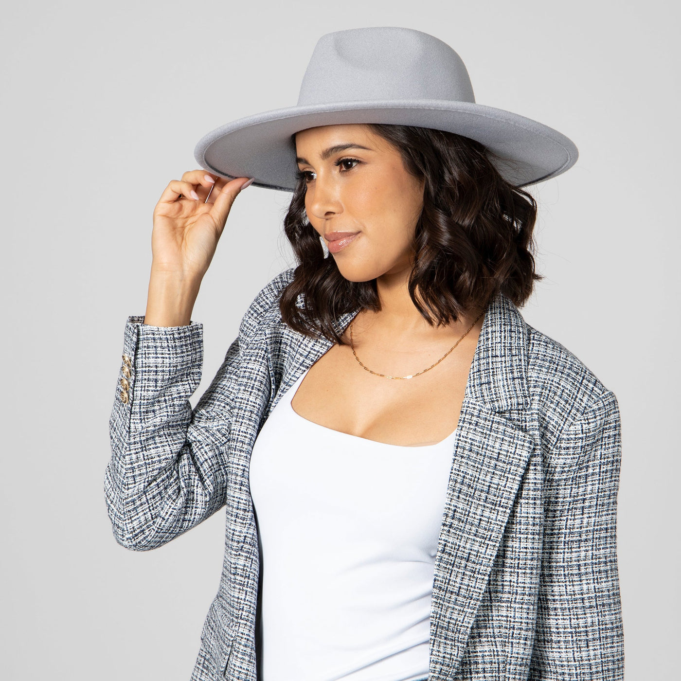 FEDORA - Women's Faux Felt Wide Brim Fedora