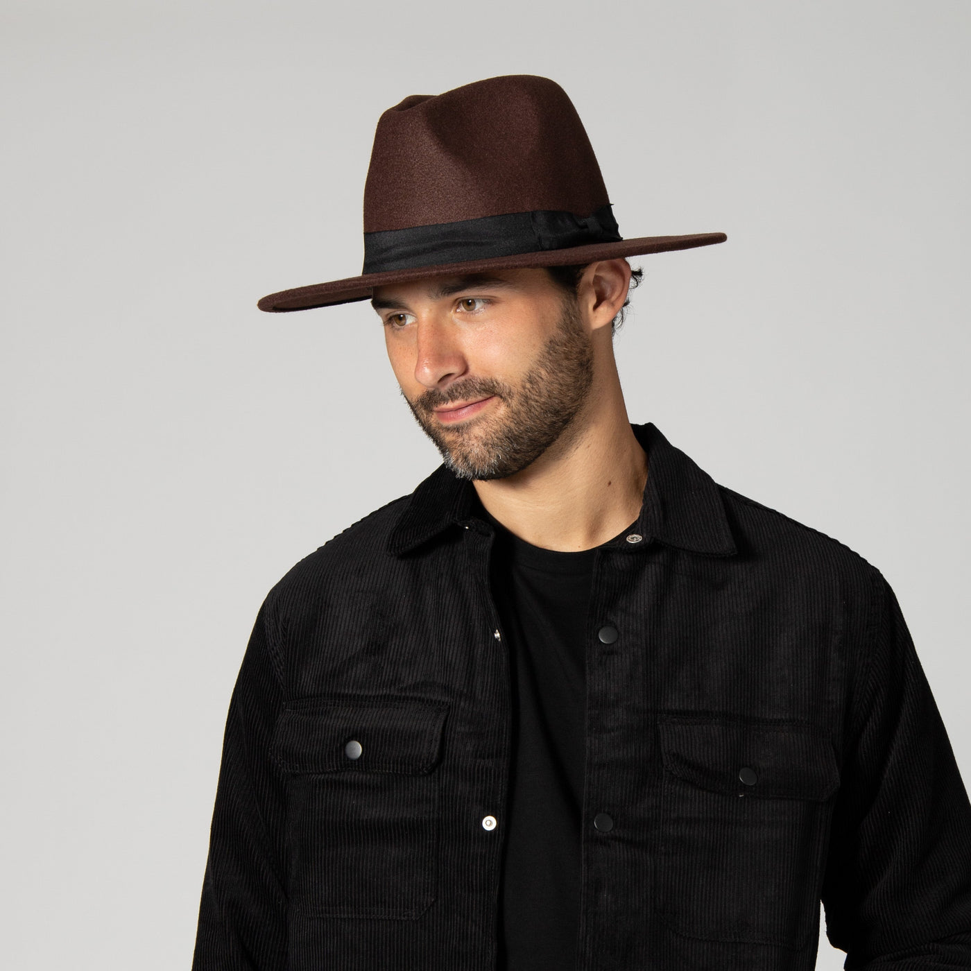 FEDORA - Men's Faux Felt Fedora With Grosgrain