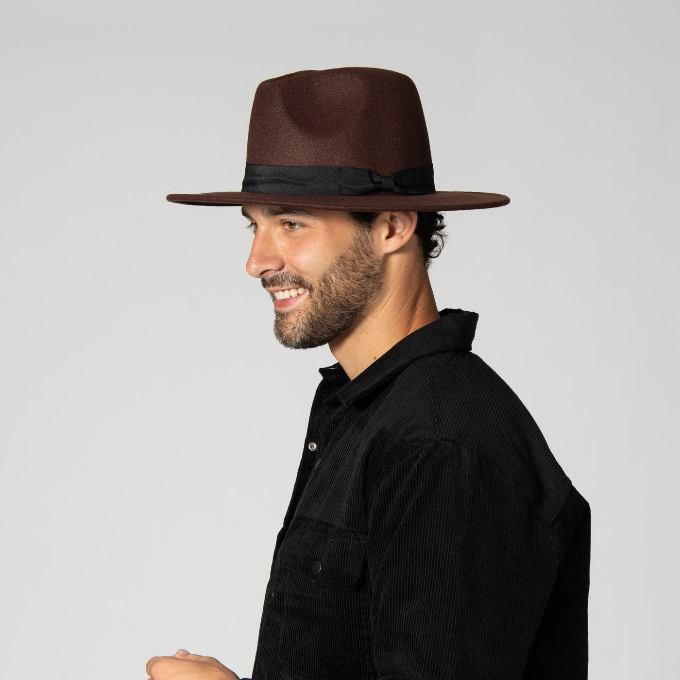 FEDORA - Men's Faux Felt Fedora With Grosgrain