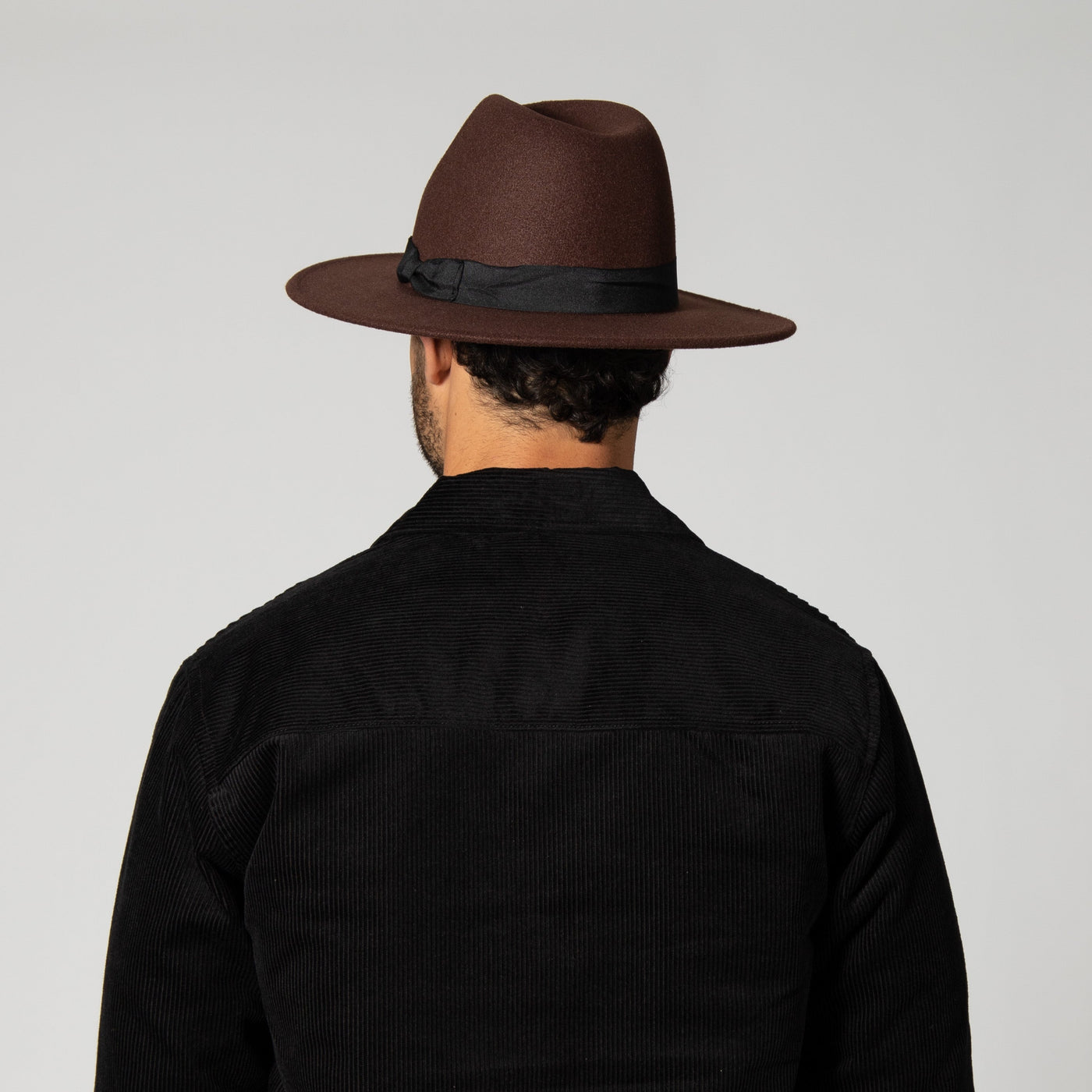 FEDORA - Men's Faux Felt Fedora With Grosgrain