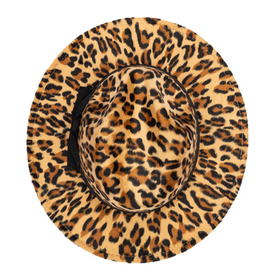 FEDORA - Faux Felt Leopard Print Fedora