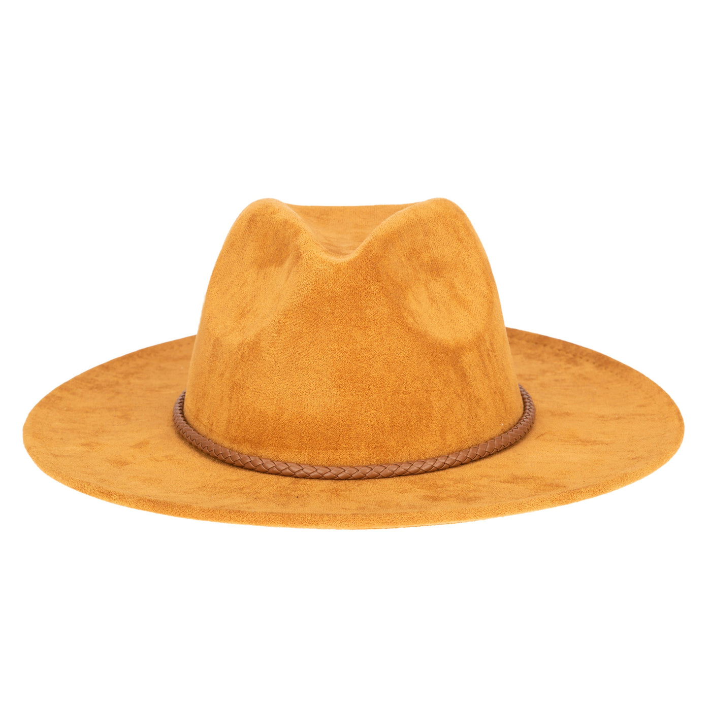 FEDORA - Faux Suede Fedora With Tassel Back Bow