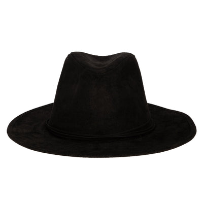 FEDORA - Cut & Sew Faux Suede Floppy Fedora Wrapped Back Knot Trim