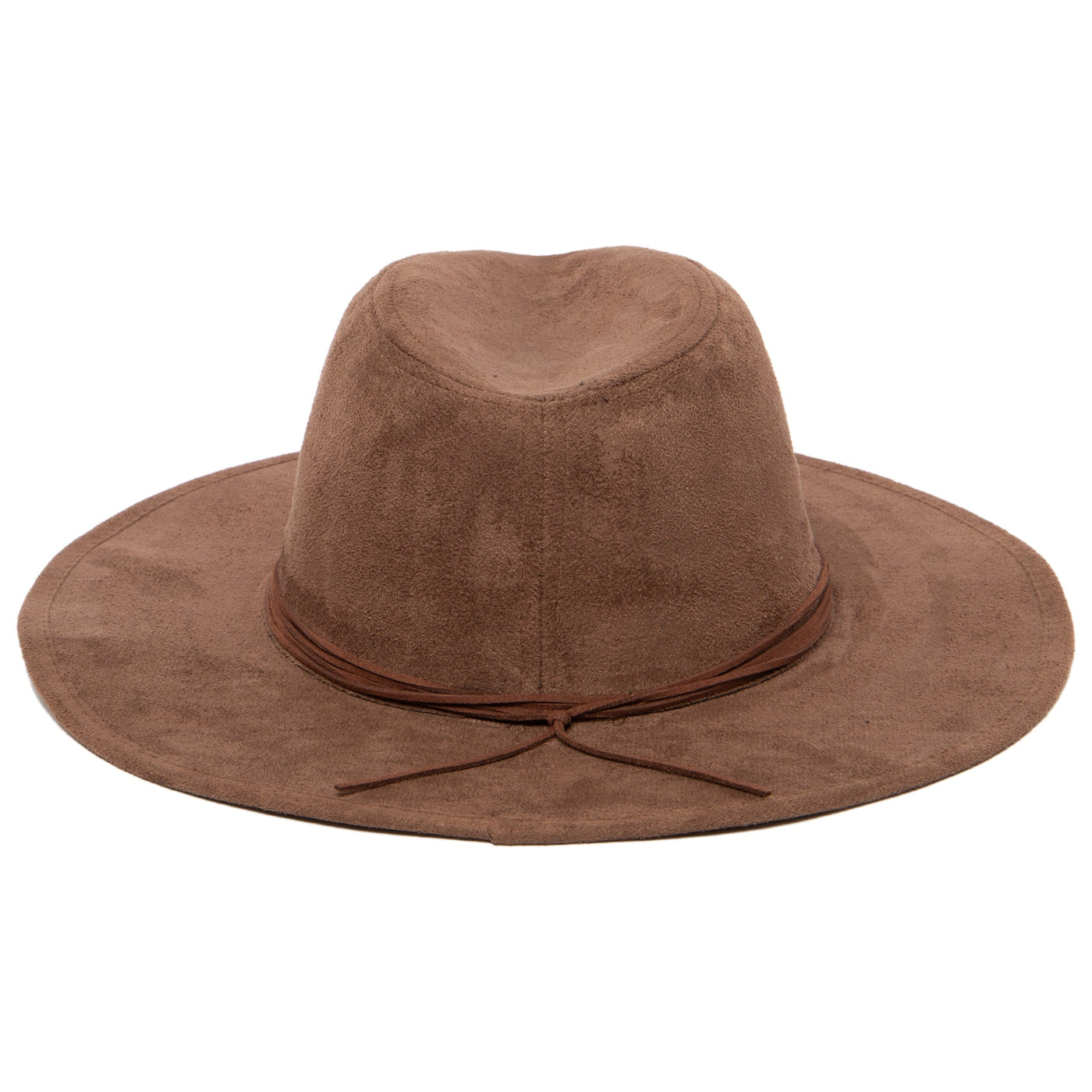 FEDORA - Cut & Sew Faux Suede Floppy Fedora Wrapped Back Knot Trim