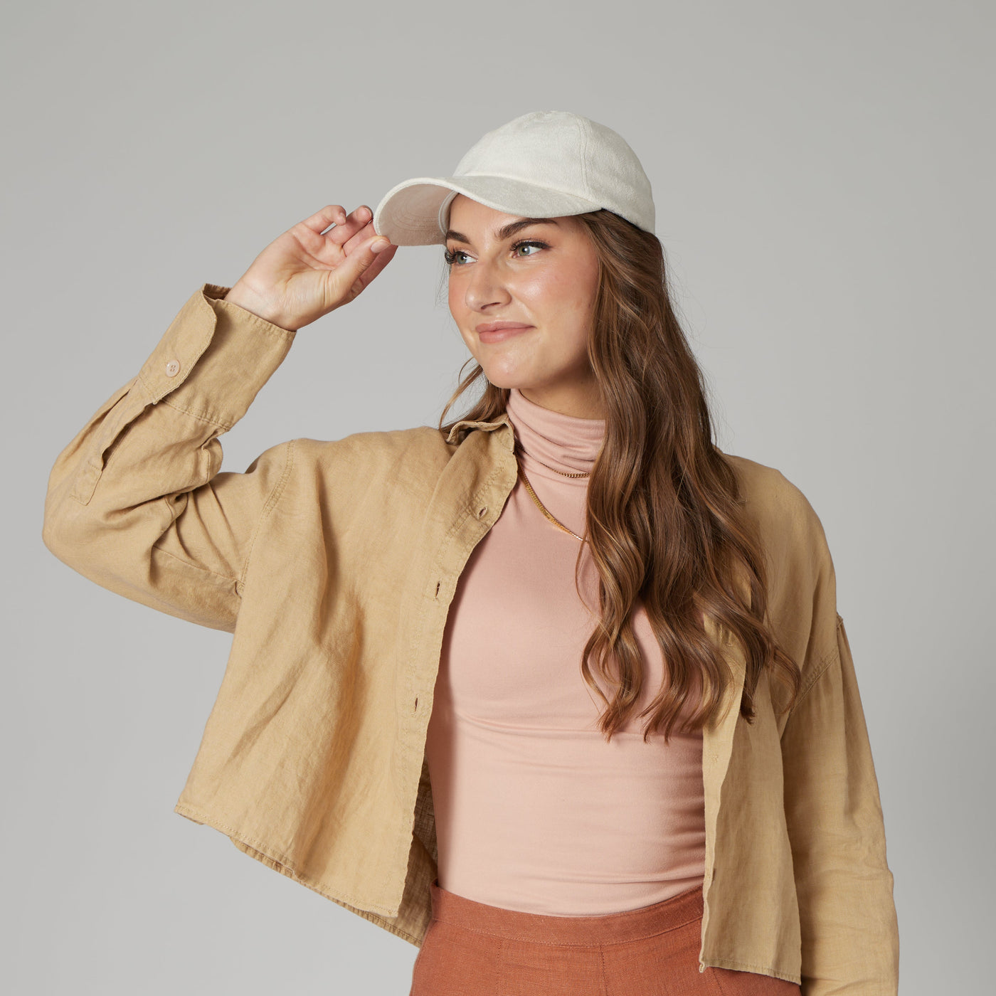 CAP - Unstructured Faux Suede Ball Cap