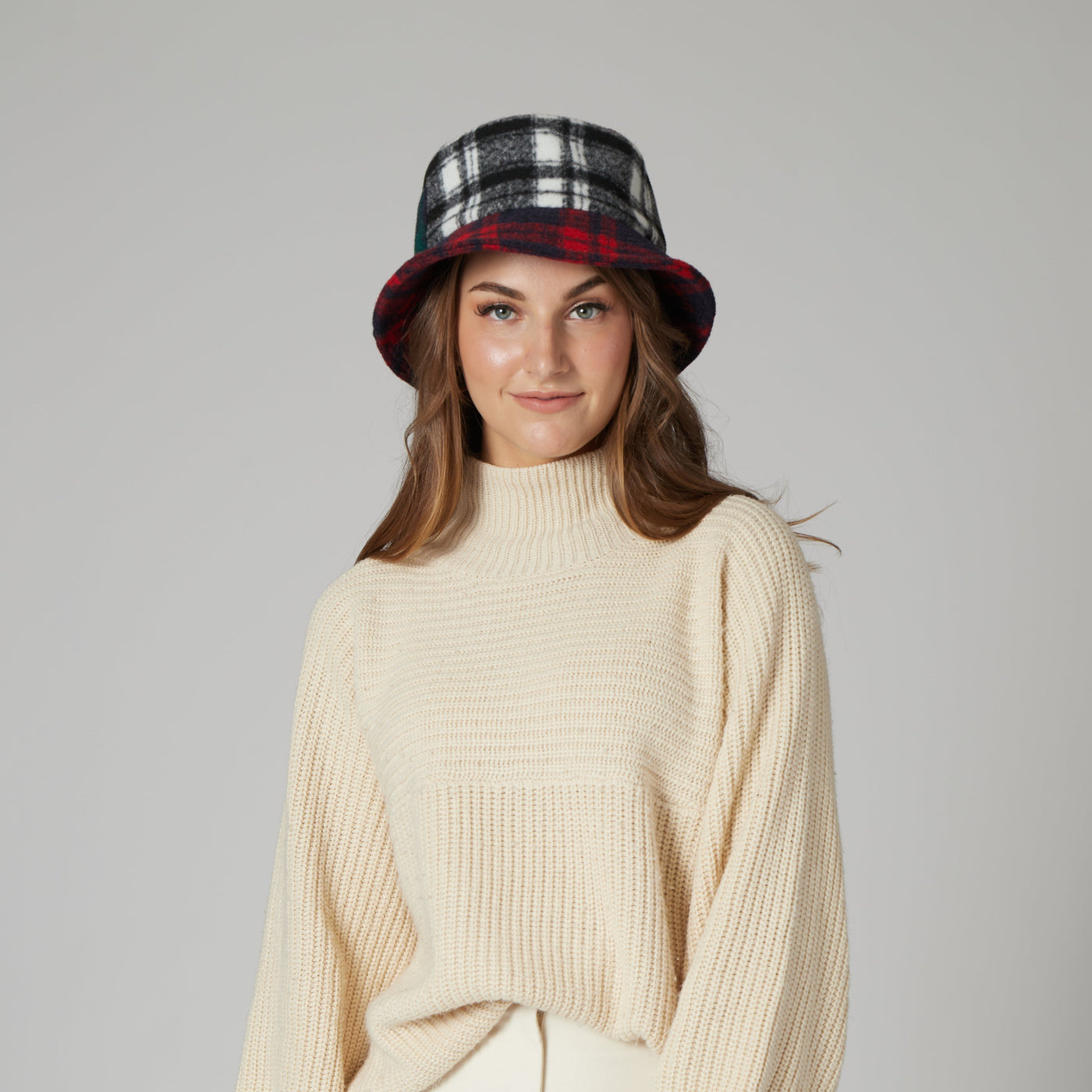 BUCKET - Anita Mixed Plaid Bucket