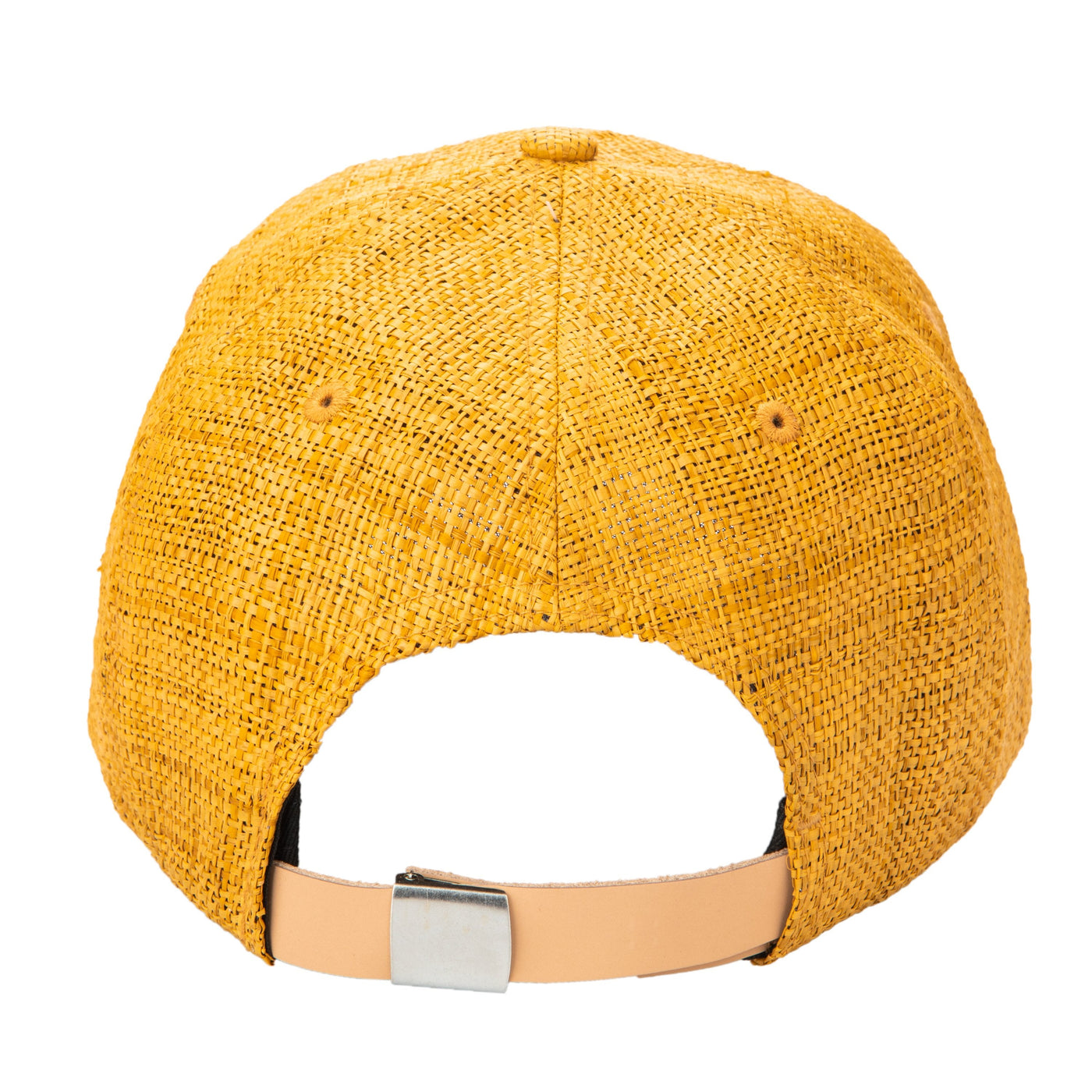 CAP - Women's Woven Raffia Ball Cap With Leather Adjustable Back (CTH4087)