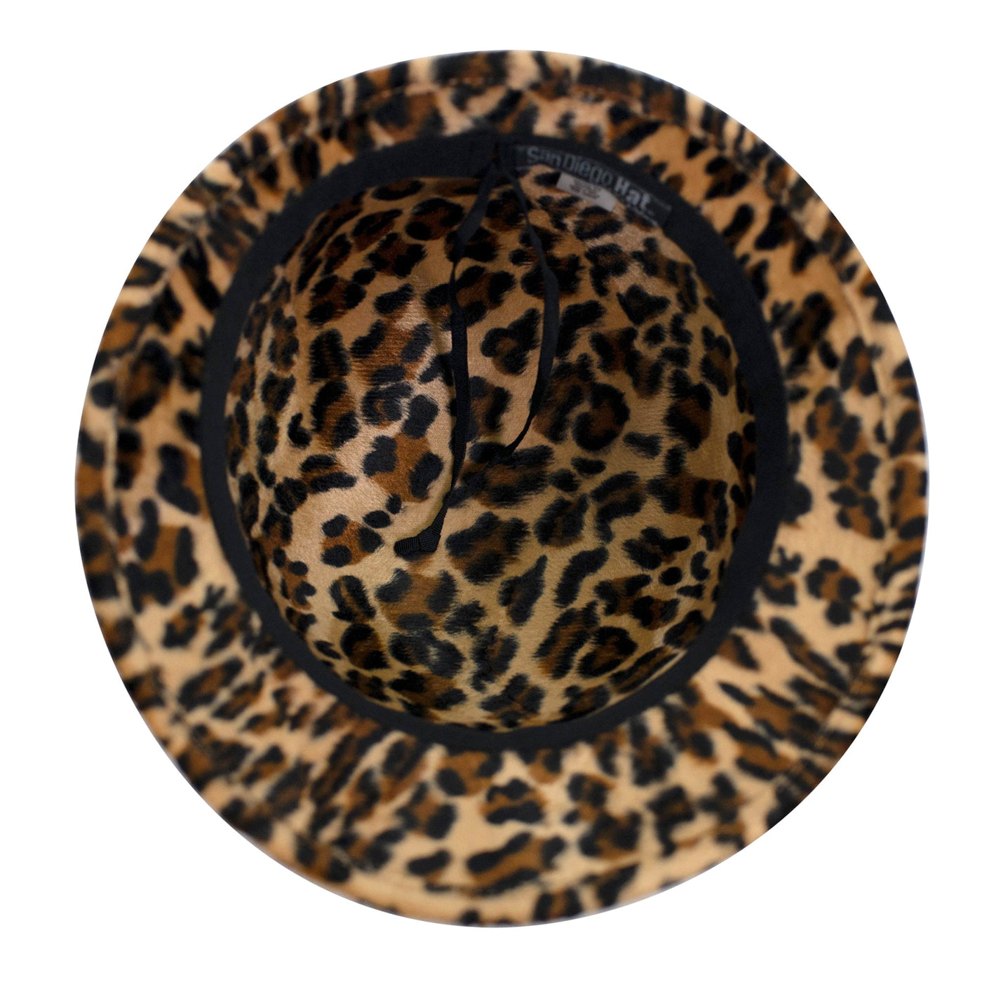 BUCKET - Women's Faux Wool Felt Leopard Cloche With Grosgrain Bow