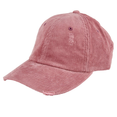 CAP - Distressed Cord Ball Cap (CTH8155)