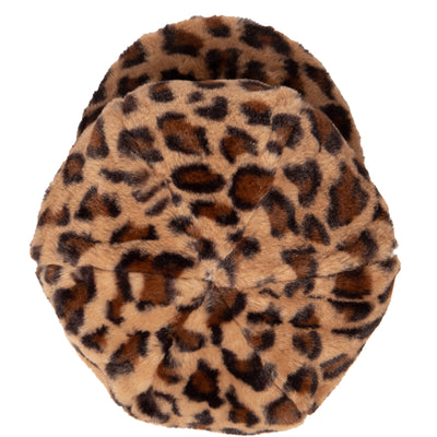 CAP - Women's Leopard Faux Fur Baker Boy