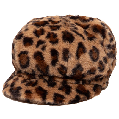 CAP - Women's Leopard Faux Fur Baker Boy