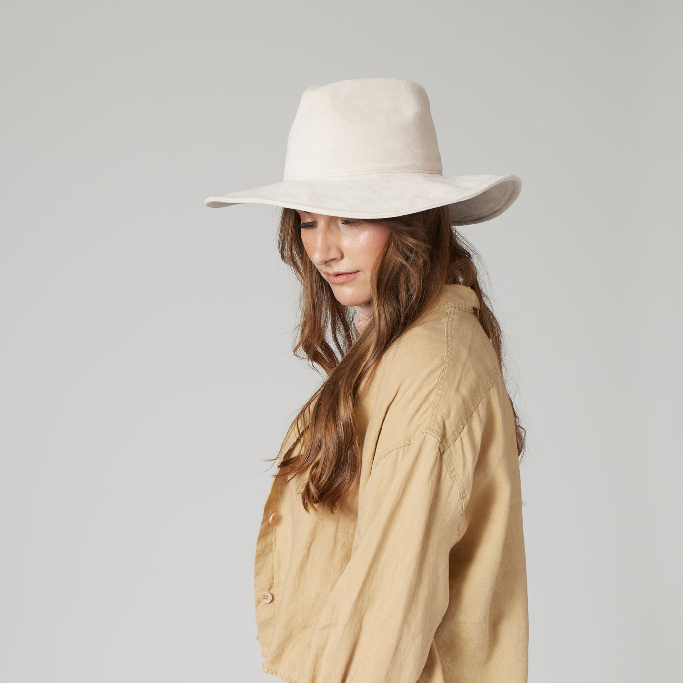 FEDORA - Pioneer - Cut & Sew Faux Suede Fedora