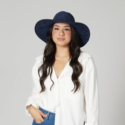 FEDORA - Pioneer - Cut & Sew Faux Suede Fedora