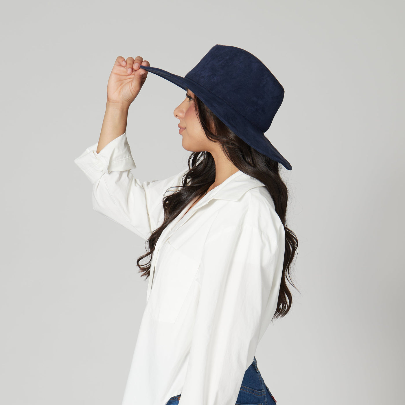 Distressed fedora in white glazed toyo — East Village Hats