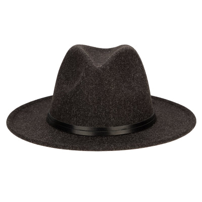 FEDORA - Women's Faux Felt Fedora With Leather Band