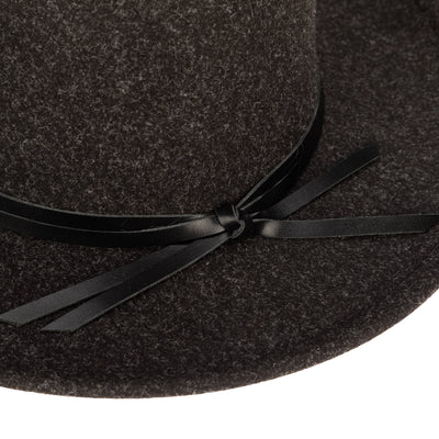 FEDORA - Women's Faux Felt Fedora With Leather Band