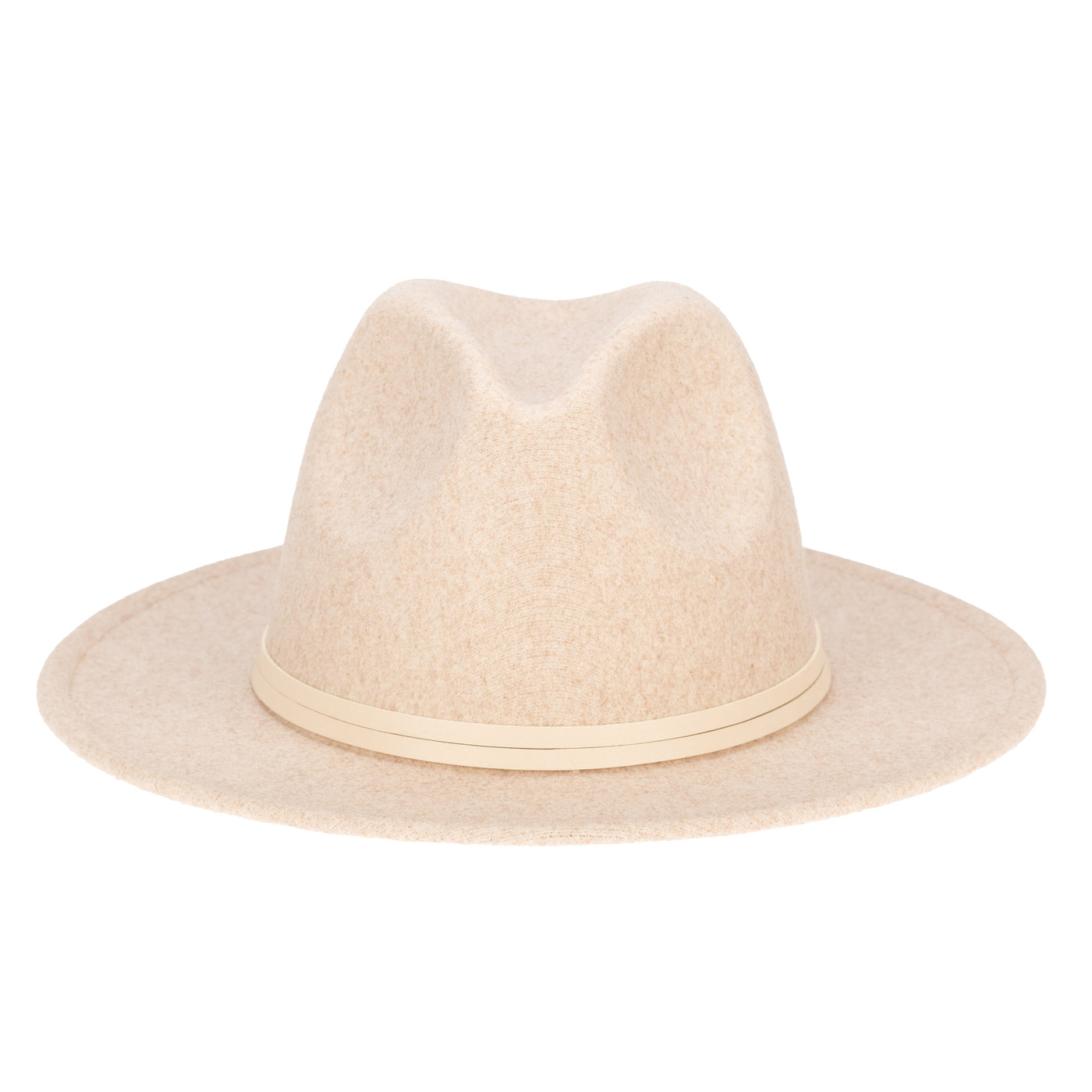 FEDORA - Women's Faux Felt Fedora With Leather Band