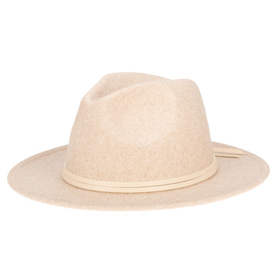 FEDORA - Women's Faux Felt Fedora With Leather Band