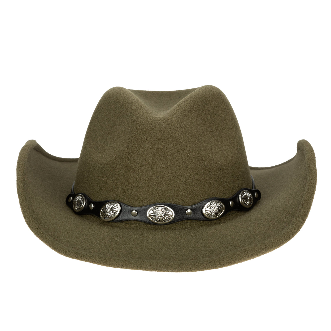 COWBOY - Women'S Faux Felt Cowboy W/ Western Conche Trim