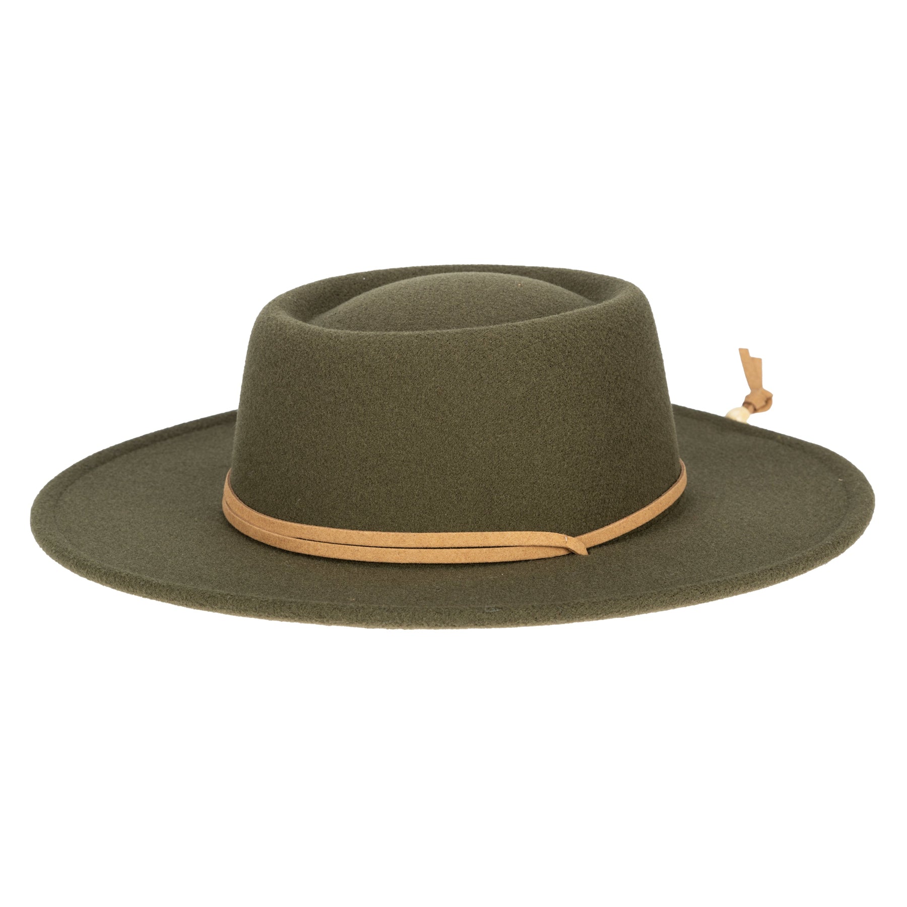 Women's Faux Felt Boater W/ Faux Leather Chin Cord – San Diego Hat Company