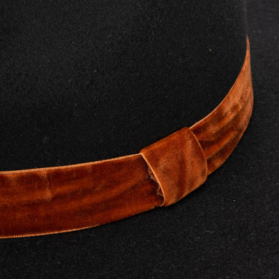 FEDORA - Women's Faux Felt Fedora W/ Velvet Band