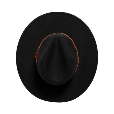 FEDORA - Women's Faux Felt Fedora W/ Velvet Band