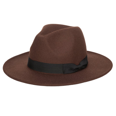 FEDORA - Men's Faux Felt Fedora With Grosgrain