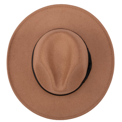 FEDORA - Men's Faux Felt Fedora With Grosgrain