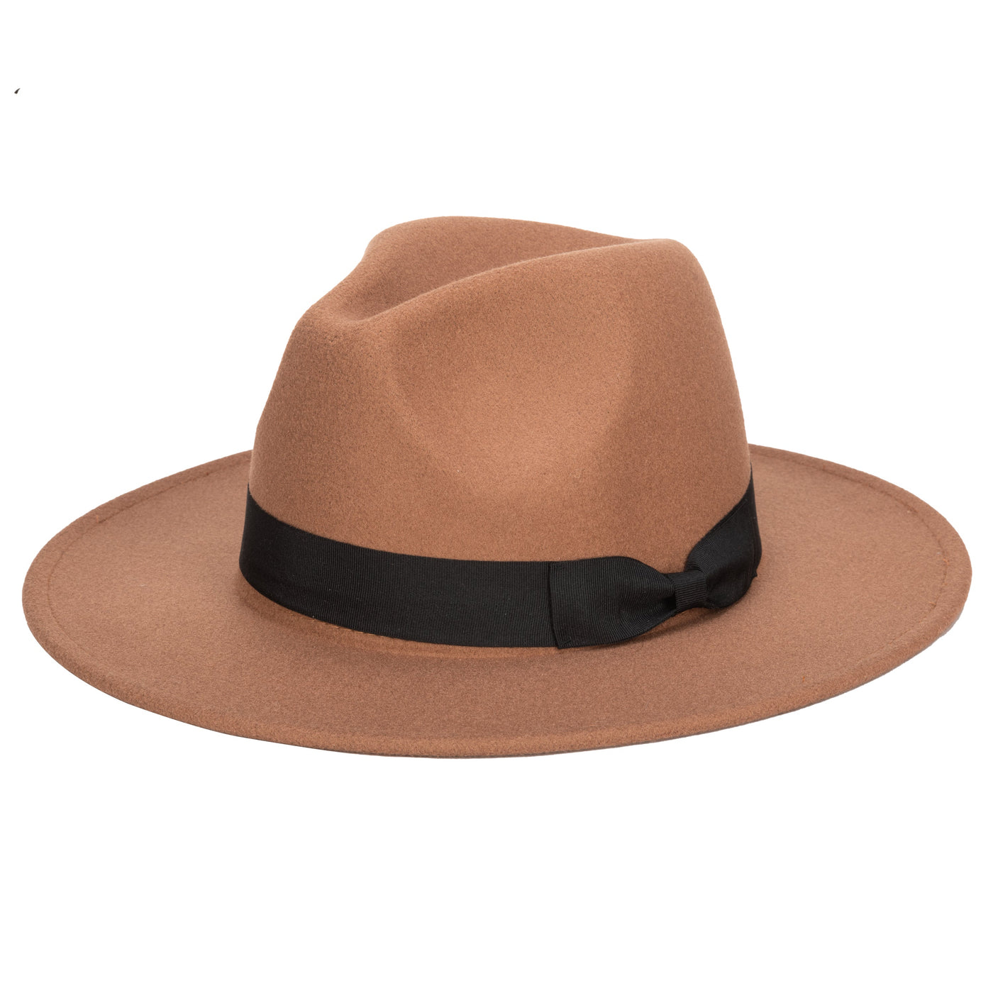 FEDORA - Men's Faux Felt Fedora With Grosgrain