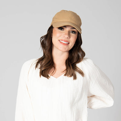 CAP - Partly Cloudy - Women's Cut And Sew Linen Ball Cap