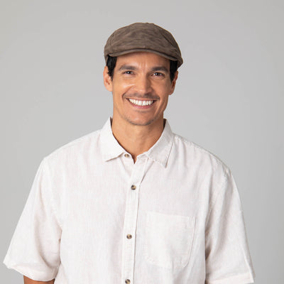 Faux Leather Multi Panel Driver Cap-DRIVER-San Diego Hat Company