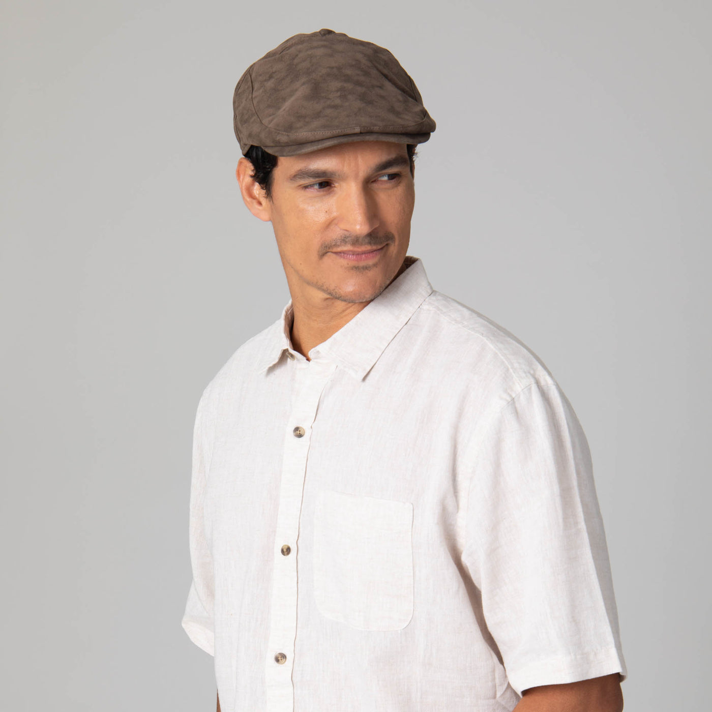 Faux Leather Multi Panel Driver Cap-DRIVER-San Diego Hat Company