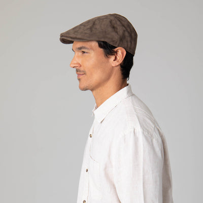 Faux Leather Multi Panel Driver Cap-DRIVER-San Diego Hat Company