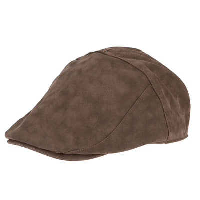 DRIVER - Faux Leather Multi Panel Driver Cap