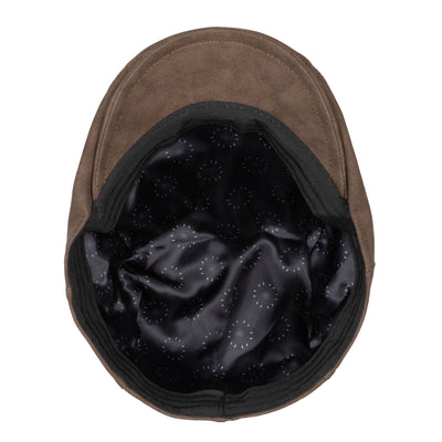 DRIVER - Faux Leather Multi Panel Driver Cap