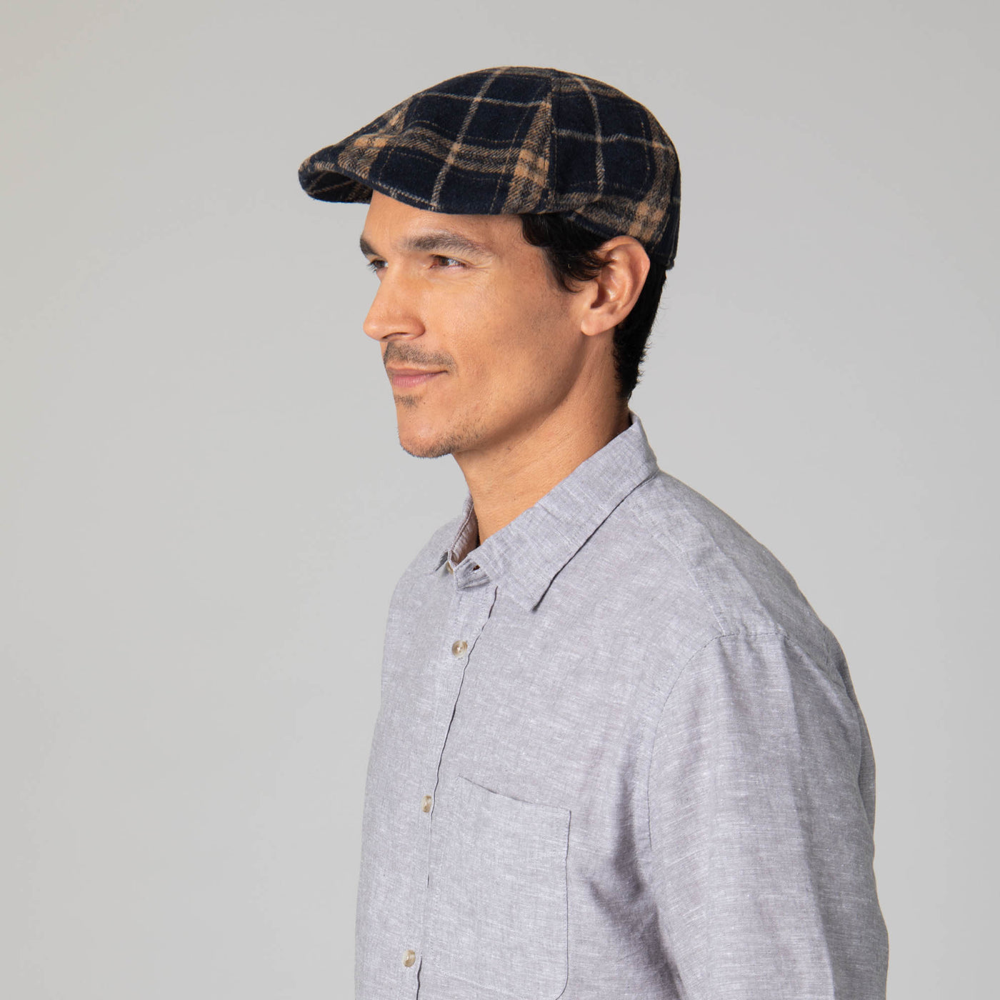 Faux Wool Plaid Driver Cap-DRIVER-San Diego Hat Company