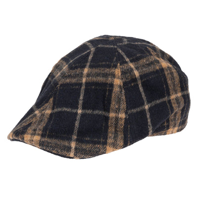 DRIVER - Faux Wool Plaid Driver Cap