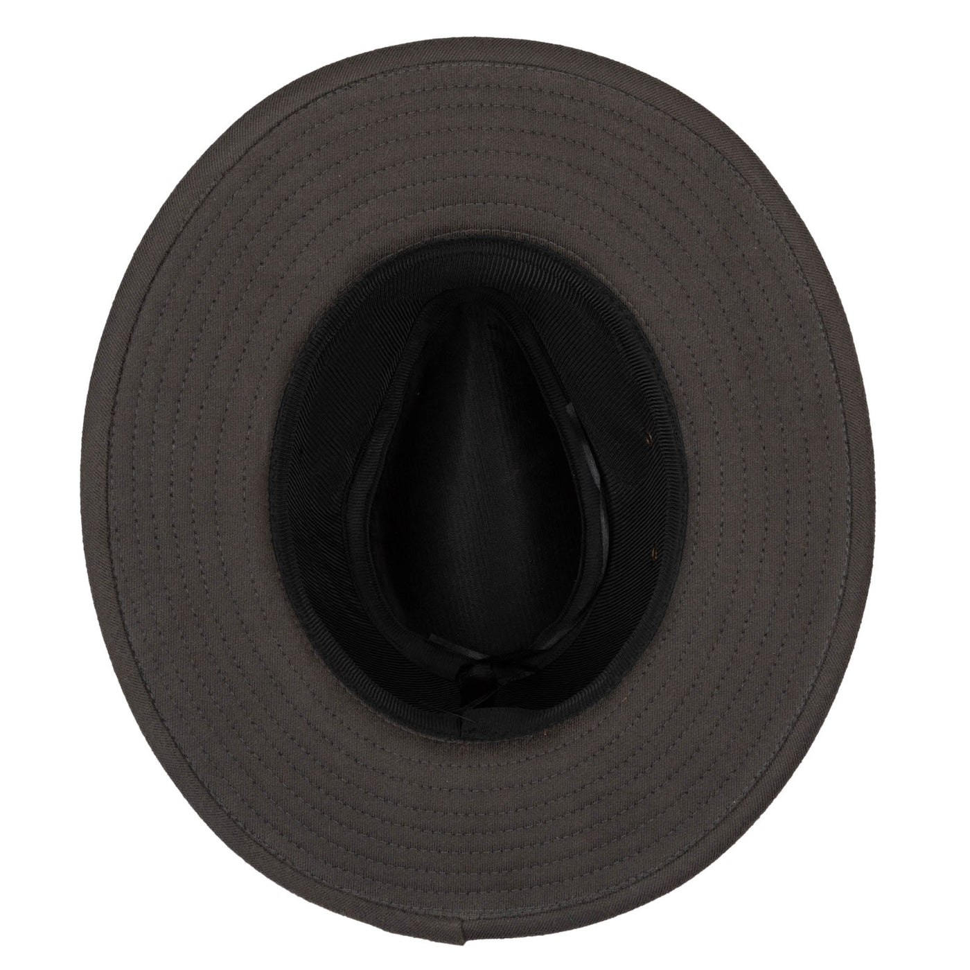 FEDORA - Faux Felt Fedora With Braided Faux Leather Trim