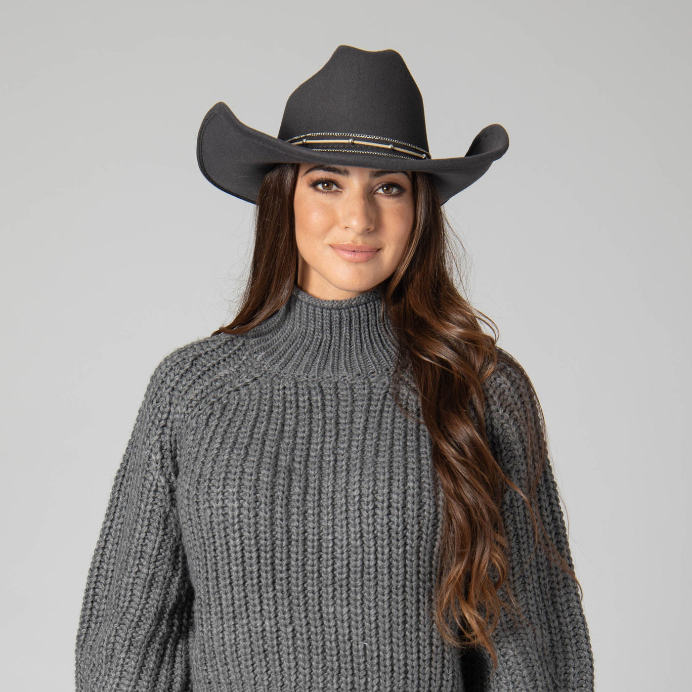 COWBOY - Faux Felt Cattleman's Crease Cowboy