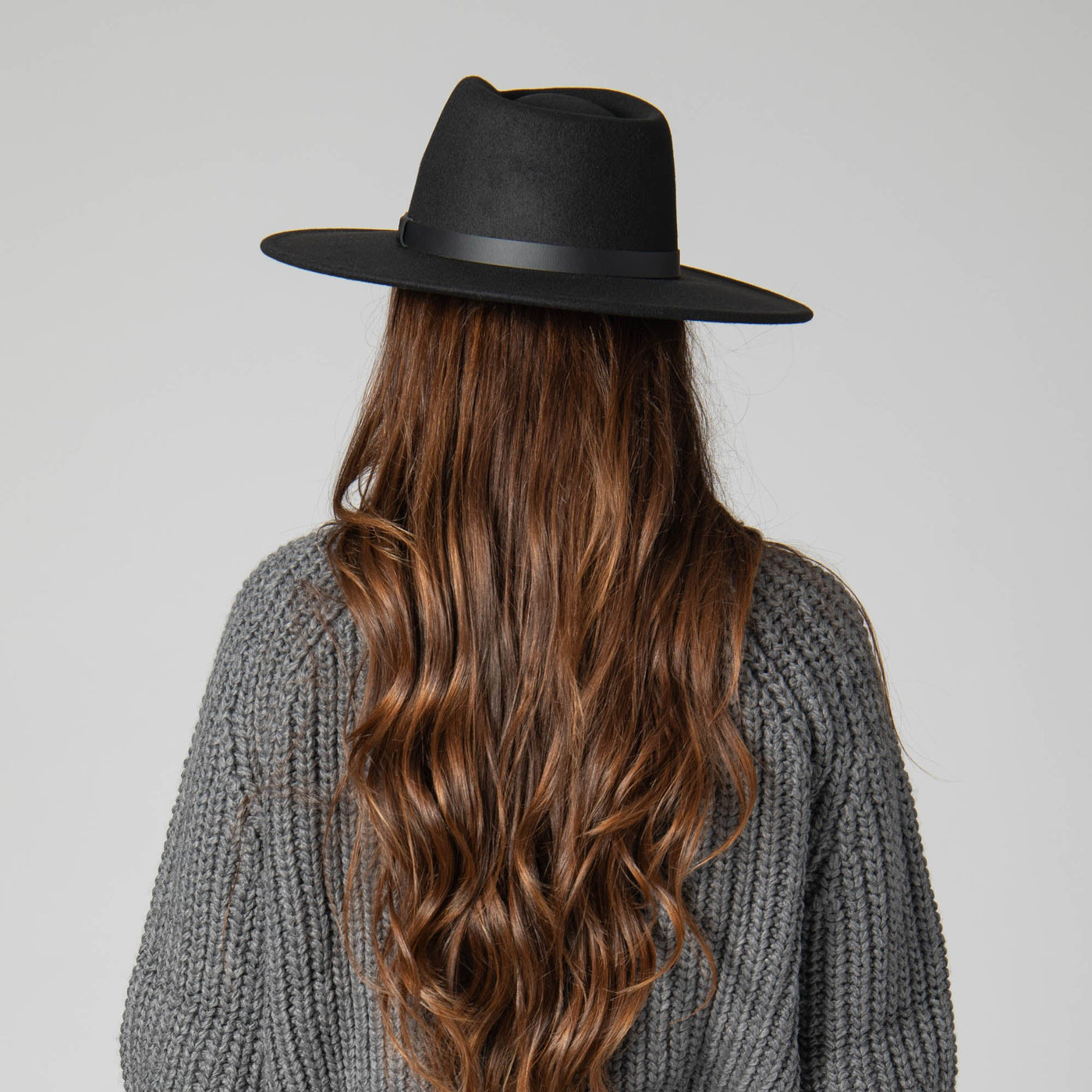 FEDORA - Faux Felt Fedora With Half Braided Faux Leather Band