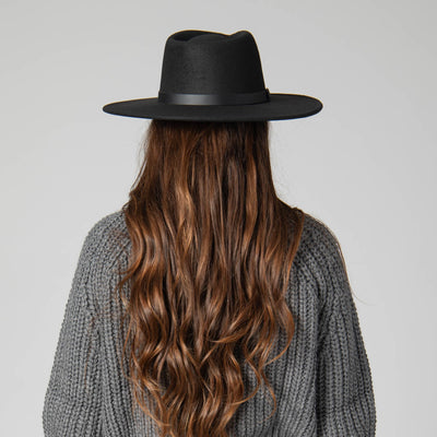 FEDORA - Faux Felt Fedora With Half Braided Faux Leather Band