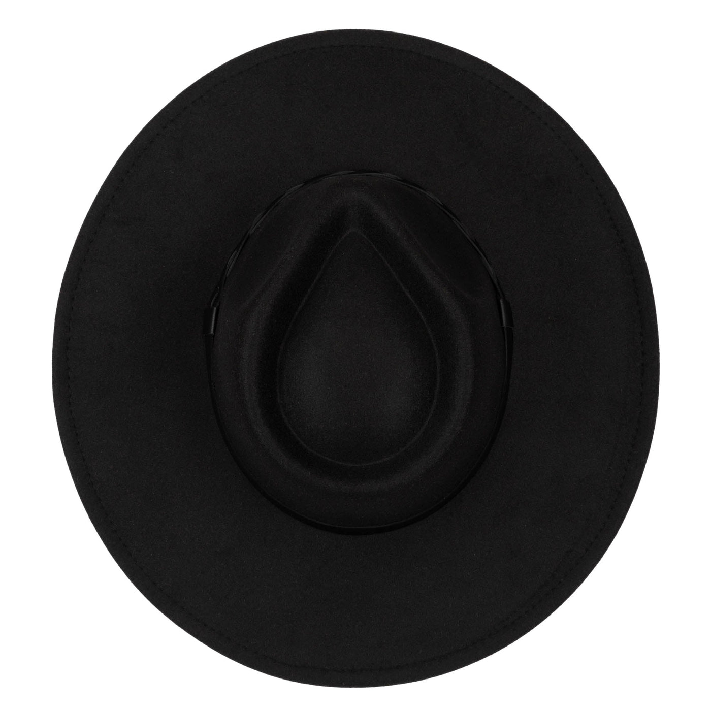 FEDORA - Faux Felt Fedora With Half Braided Faux Leather Band