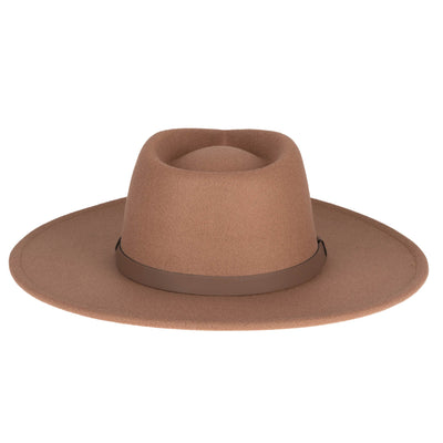 FEDORA - Faux Felt Fedora With Half Braided Faux Leather Band