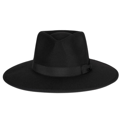 FEDORA - Classic Brim Fedora With Flat Grosgrain Bow And Band