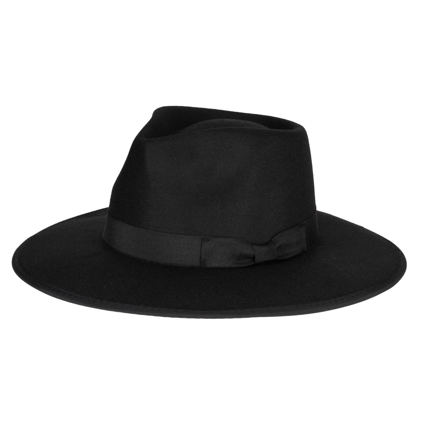 FEDORA - Classic Brim Fedora With Flat Grosgrain Bow And Band