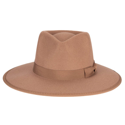 FEDORA - Classic Brim Fedora With Flat Grosgrain Bow And Band