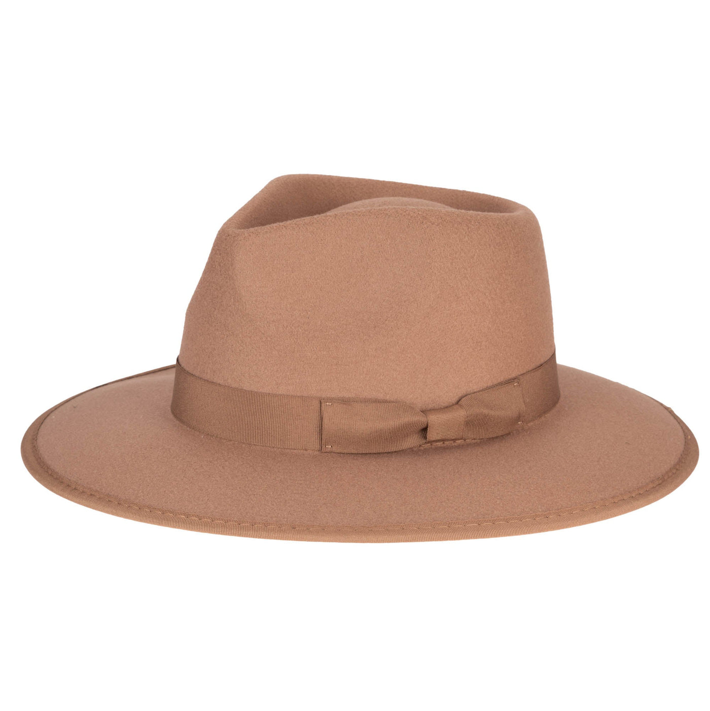 FEDORA - Classic Brim Fedora With Flat Grosgrain Bow And Band