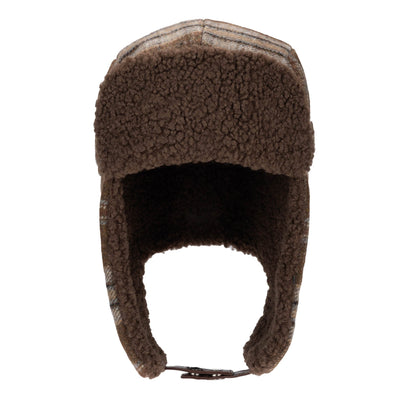 TRAPPER - Faux Wool Plaid Trapper With Sherpa Brim And Lining
