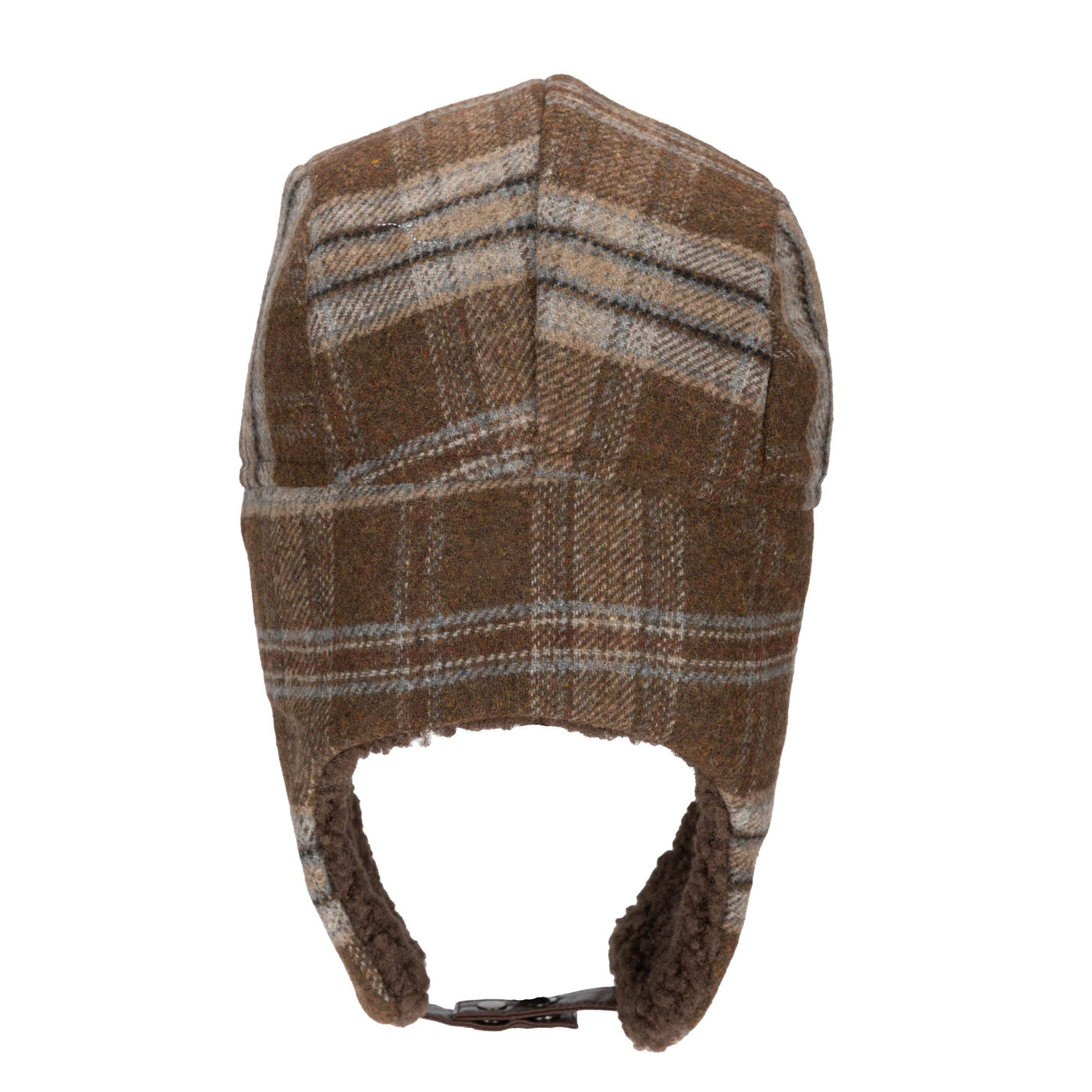 TRAPPER - Faux Wool Plaid Trapper With Sherpa Brim And Lining