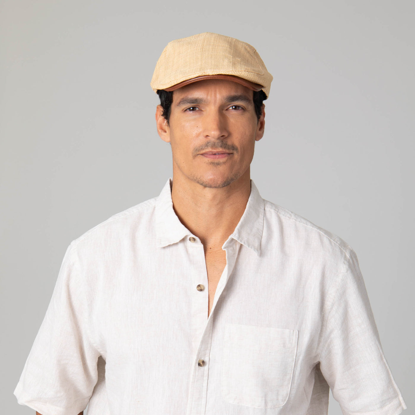 Mens Raffia Driver Hat